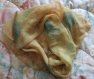 Foulard mousseline de soie peint à la main