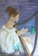 La musique en peinture: la harpiste! 