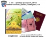 Protège passeport - porte cartes abeilles, miel, #004