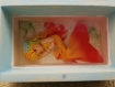 Coffret 12x7x8 cm peint à la main avec mermaid trixie en pâte fimo recouverte de résine
