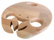 Planche à découper spécial apéro en bois de hêtre naturel fsc model crabe emplacement 2 verres a pieds
