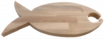 Planche à découper spécial apéro en bois de hêtre naturel fsc modèle poisson emplacement 1 verre