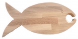 Planche à découper spécial apéro en bois de hêtre naturel fsc modèle poisson emplacement 1 verre
