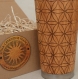Fill flower of life tasse de voyage mug en bois de bamboo cadeau personnalisé avec le gravure fleur de vie complet