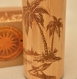 Tropical beach thermos en bois du bambou et acier inox avec gravure au laser
