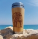 Ourse tasse de voyage cadeau mug en bois de bamboo bear 