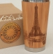 Paris tour tasse de voyage cadeau mug en bois de bamboo visite parisienne 