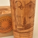 Tasse de voyage cadeau mug en bois de bamboo retro city 