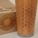 Tasse de voyage fleur de vie ouverte cadeau mug en bois de bamboo open flower of life 