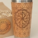 Mug de cadeau roue solaire en bois de bambou sunwheel 