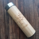 Caffeine thermos en bois du bambou et acier inox avec gravure au laser, gourde xl isotherme