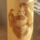 Cockfighting thermos en bois du bambou et acier inox avec gravure au laser 