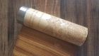 Star mandala thermos en bois du bambou et acier inox avec gravure au laser