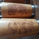 Tasse de voyage champignons psychédéliques cadeau mug en bois de bamboo vintage amanita