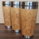 Demi mandala tasse de voyage cadeau mug en bois de bamboo half mandala 