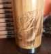 Tasse de voyage cadeau personnalisé mug en bois de bamboo rose 