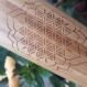 Tasse de voyage cadeau mug en bois de bamboo chakra flower 