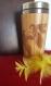 Cockfight tasse de voyage mug en bois de bamboo cadeau personnalisé avec le gravure 