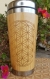 Fleur de vie tasse de voyage mug en bois de bamboo cadeau personnalisé avec le gravure flower of life