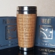 Tasse de voyage cadeau mug en bois de bamboo notes