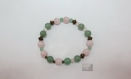 Bracelet femme pierres aventurine & quartz rose 8 mm