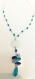 L'aquatique : collier en perles de verre, dégradé de bleus et couleur argent