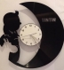 Pendule tintin et milou en disque vinyle horloge hergé