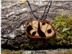 Pendentif pyrogravé en bois « panda » – d’inspiration origami – pièce unique by la tournerie | animaux totems | bijoux femmes/hommes
