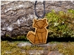 Pendentif pyrogravé en bois « fox » – d’inspiration origami – pièce unique by la tournerie | animaux totems | bijoux femmes/hommes