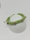 Bracelet macramé vert et perles naturelles 