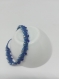 Bracelet bleu fantaisie macramé vague