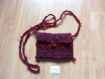 Pochette en laine - tons bordeaux à violet - collection bolero