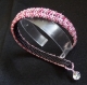 Bracelet brésilien en perles de rocailles roses