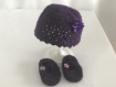 Chapeau  « violette » et chaussons