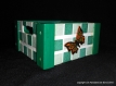 Vide poches en bois décoré à la main papillons et mosaïques