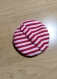 Eponge ronde lavable en coton rouge et blanc et tissu éponge pour le visage