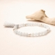 Bougie bracelet décoration fleurs séchées bijou champêtre aigue marine