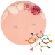 Bougie bijou décoration fleurs séchées rose bracelet lithothérapie