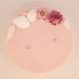 Bougie bijou rose décoration fleurs séchées boucles d'oreilles perles améthyste