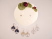 Bougie bijou décoration fleurs séchées boucles d'oreilles quartz