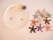 Bougie bijou décoration fleurs séchées pendentif étoile labradorite