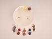 Bougie bijou décoration fleurs séchées pendentif chat pierres semi précieuse améthyste