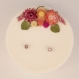 Bougie bijou décoration fleurs séchées pendentif chat pierres fines
