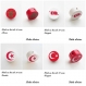 Perle en bois de 20 mm, perle plate : turquie / maroc / tunisie