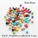 100 perles en silicone de 9 mm, mix couleur