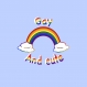 Badge fait main - gay and cute citation, illustration lgbt, arc-en-ciel drapeau gay, journée international, communauté lgbt cadeau de noel 