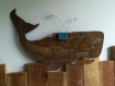 Baleine en bois, baleine métal, décoration murale, décoration bord de mer, accessoire de bureau, objet décoration écologique, ray-kup