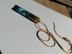 My beautiful blue and golden etheral twirl galaxy abstraction epoxy resin golden necklace pendant jewel