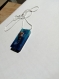 My beautiful blue seashell galaxy abstraction effect epoxy resin silver necklace