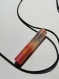My beautiful cylinder galaxy pink and golden abstraction epoxy resin necklace pendant jewel